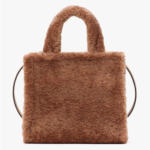 NWOT Kate Spade Signature Ella Faux Fur Small Tote Crossbody Bag - Picture 2 of 6